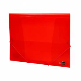 Carpeta liderpapel gomas solapas 34960 polipropileno din a4 rojo translucido