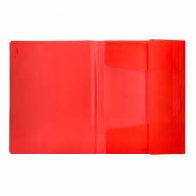 Carpeta liderpapel gomas solapas 34960 polipropileno din a4 rojo translucido