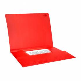 Carpeta liderpapel gomas solapas 34960 polipropileno din a4 rojo translucido