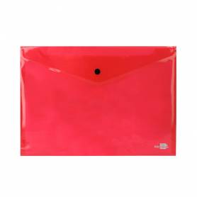 Carpeta liderpapel dossier broche 34040 polipropileno din a4 roja transparente 50 hojas