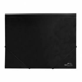 Carpeta liderpapel gomas solapas 38725 polipropileno din a4 negro opaco