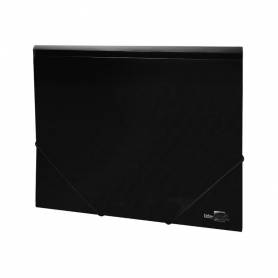 Carpeta liderpapel gomas solapas 38725 polipropileno din a4 negro opaco