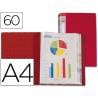 Carpeta liderpapel personaliza 31740 60 fundas polipropileno din a4 roja lomo personalizable - CJ50