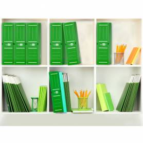 Caja archivo definitivo plastico liderpapel verde 360x260x100 mm