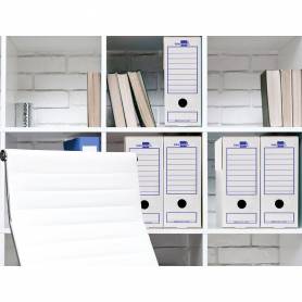 Caja archivo definitivo liderpapel ecouse carton 100% reciclado 104 folio 365x251x100mm 325g/m2