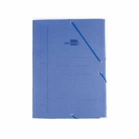 Carpeta liderpapel gomas octavo bolsa carton compacto azul