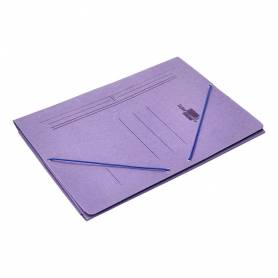 Carpeta liderpapel gomas folio 3 solapas carton compacto azul