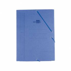 Carpeta liderpapel gomas folio sencilla carton compacto azul