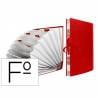 Carpeta fuelle liderpapel folio carton forrado burdeos - FU01