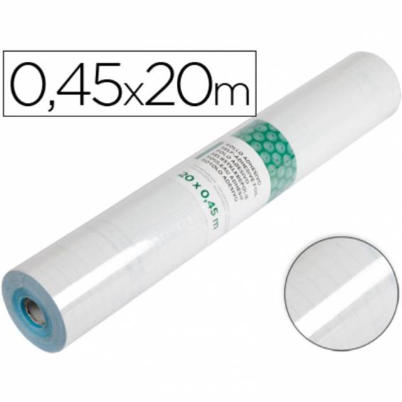 Rollo adhesivo liderpapel transparente rollo de 0,45 x 20 mt 100 mc