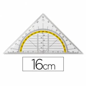 Escuadra liderpapel geometria 16 cm plastico cristal