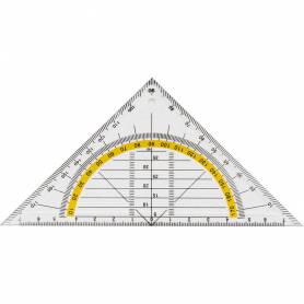 Escuadra liderpapel geometria 16 cm plastico cristal