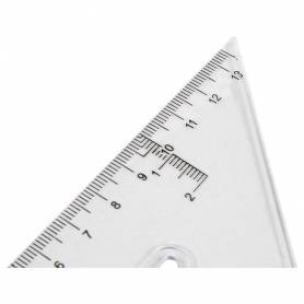 Escuadra liderpapel 20 cm plastico cristal