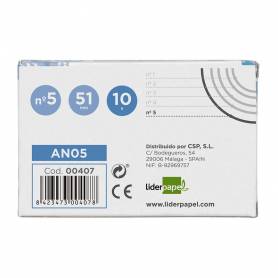 Anilla bisagra liderpapel niquelada n.5 diametro 51 mm caja de 10 unidades