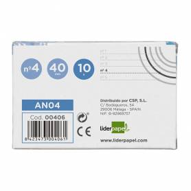 Anilla bisagra liderpapel niquelada n.4 diametro 40 mm caja de 10 unidades