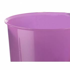 Papelera plastico q-connect violeta translucido 16 litros 290x310 mm