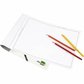 Bloc dibujo liderpapel lineal encolado 230x325mm 20 hojas 180 gr/m2 con recuadro