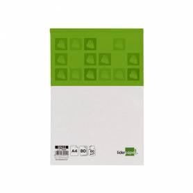 Bloc notas liderpapel liso a4 80 hojas 60 g/m2 perforado sin tapa