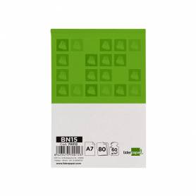 Bloc notas liderpapel cuadro 4 mm a7 80 hojas 60 g/m2 perforado sin tapa