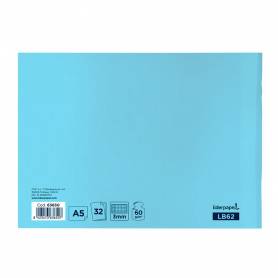 Libreta liderpapel write a5 apaisada 32h 60g/m2 cuadro 3 mm con margen