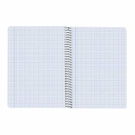 Cuaderno espiral liderpapel cuarto pautaguia tapa blanda 40h 75 gr cuadro pautado 2,5mmcon margen colores surtidos