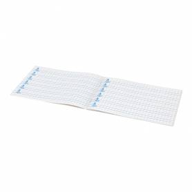 Libreta liderpapel pautaguia tapa cartoncillo 32 hojas din a5 cuadriculado pautado 8mm apaisada 70 gr