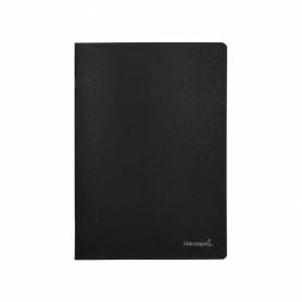 Libreta liderpapel tapa negra a5 80 hojas 60g/m2 liso con doble margen