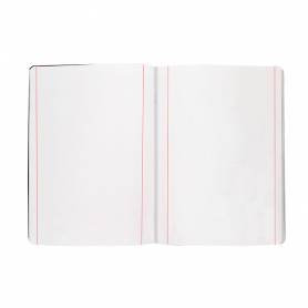 Libreta liderpapel tapa negra a5 80 hojas 60g/m2 liso con doble margen