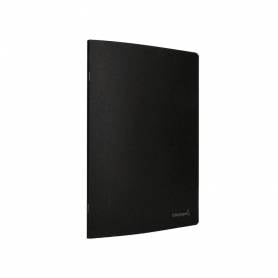 Libreta liderpapel tapa negra a5 80 hojas 60g/m2 horizontal con doble margen