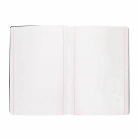 Libreta liderpapel tapa negra a4 80 hojas 60g/m2 liso con doble margen