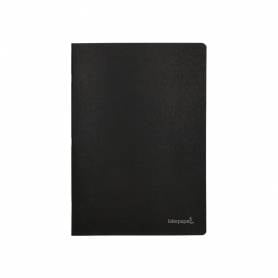 Libreta liderpapel tapa negra a4 80 hojas 60g/m2 cuadro 5mm con doble margen