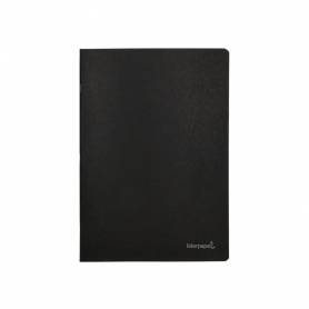 Libreta liderpapel tapa negra a4 80 hojas 60g/m2 horizontal con doble margen