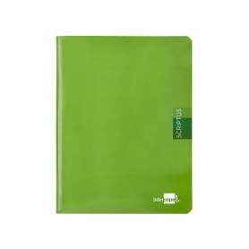 Libreta liderpapel scriptus a5 48 hojas 90g/m2 cuadro 4mm con margen color verde