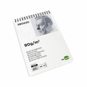 Bloc dibujo liderpapel esbozos espiral din a4 210x297mm 100 hojas 90gr/m2 sin recuadro