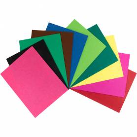 Bloc trabajos manuales liderpapel fieltro 240x315mm 10 hojas colores surtidos