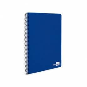 Cuaderno espiral liderpapel cuarto tapa dura 80h 60 gr cuadro 4mm con margen colores surtidos