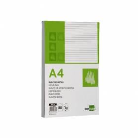 Bloc notas liderpapel horizontal a4 80 hojas 60g/m2