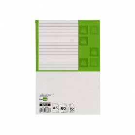 Bloc notas liderpapel horizontal a5 80 hojas 60g/m2 perforado