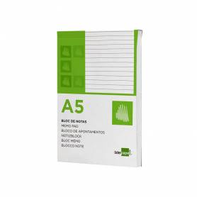 Bloc notas liderpapel horizontal a5 80 hojas 60g/m2 perforado