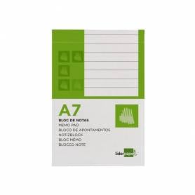 Bloc notas liderpapel horizontal a7 80 hojas 60g/m2 perforado