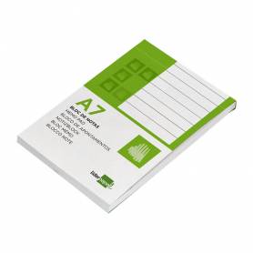 Bloc notas liderpapel horizontal a7 80 hojas 60g/m2 perforado