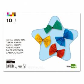 Bloc trabajos manuales liderpapel crespon 240x315mm 10 hojas colores surtidos