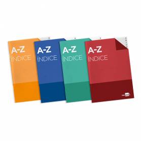 Indice liderpapel tapa cartoncillo cuarto 24 hojas 70g/m2 colores surtidos