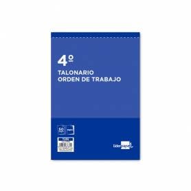 Talonario liderpapel orden de trabajo cuarto original y copia t255