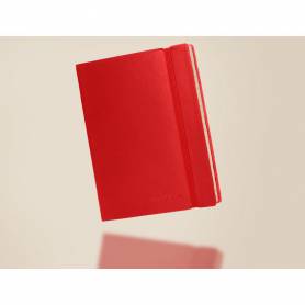 Libreta liderpapel simil piel a5 120 hojas 70g/m2 horizontal sin margen rojo