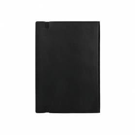 Libreta liderpapel simil piel a5 120 hojas 70g/m2 horizontal sin margen negro