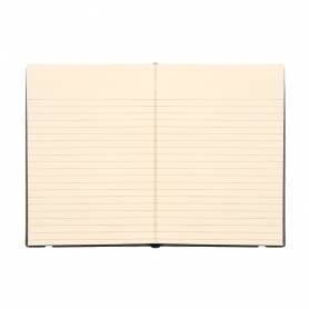 Libreta liderpapel simil piel a5 120 hojas 70g/m2 horizontal sin margen negro