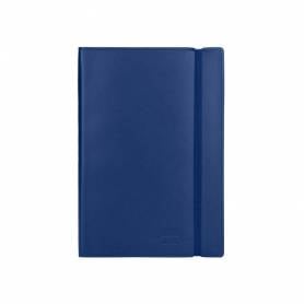 Libreta liderpapel simil piel a5 120 hojas 70g/m2 horizontal sin margen azul