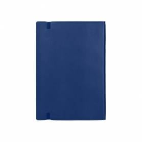 Libreta liderpapel simil piel a5 120 hojas 70g/m2 horizontal sin margen azul