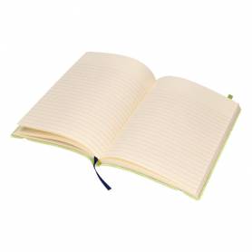 Libreta liderpapel simil piel a6 120 hojas 70g/m2 horizontal sin margen verde